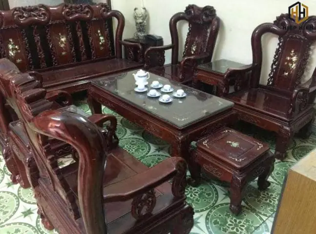 Bộ Bàn Ghế Gỗ Khảm Trai Bộ Bàn Ghế Gỗ Khảm Trai