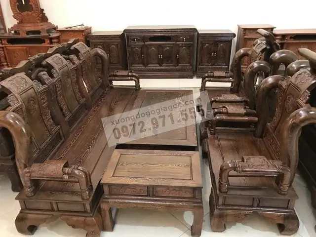 Bộ Bàn Ghế Gỗ Mun Đuôi Công Bộ Bàn Ghế Gỗ Mun Đuôi Công