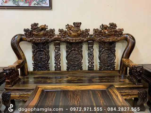 Bộ Bàn Ghế Gỗ Mun Lào