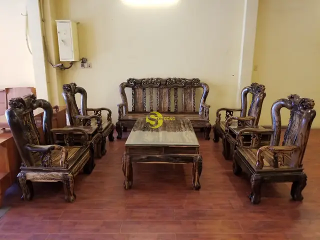 Bộ Bàn Ghế Gỗ Mun Tay 12 Bộ Bàn Ghế Gỗ Mun Tay 12