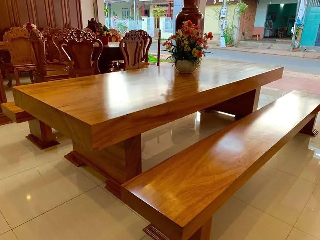 Bộ Bàn Ghế Gỗ Nguyên Tấm Bộ Bàn Ghế Gỗ Nguyên Tấm