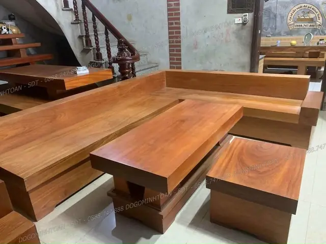 Bộ Bàn Ghế Gỗ Nguyên Tấm Bộ Bàn Ghế Gỗ Nguyên Tấm