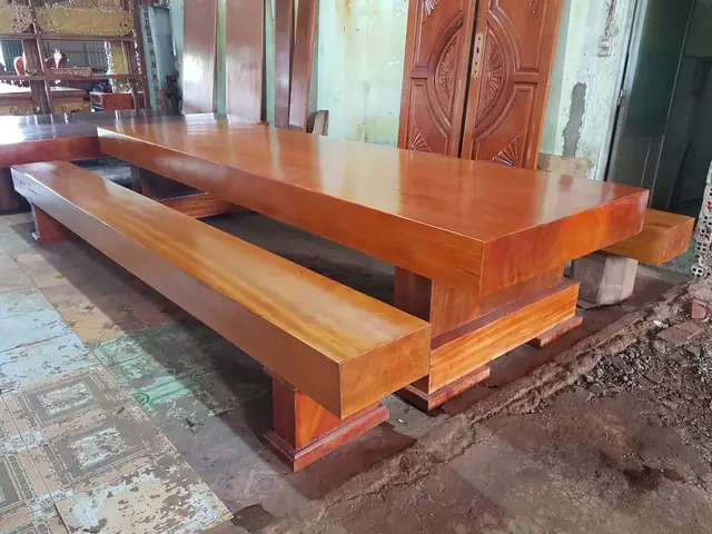 Bộ Bàn Ghế Gỗ Nguyên Tấm Bộ Bàn Ghế Gỗ Nguyên Tấm
