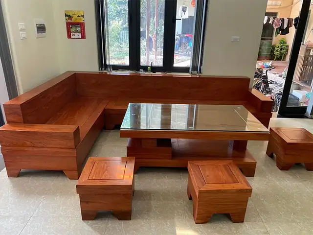 Bộ Bàn Ghế Gỗ Phòng Khách 7 Triệu