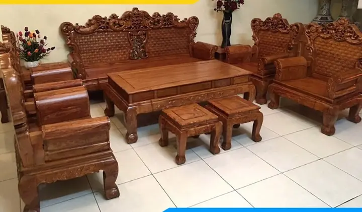 Bộ Bàn Ghế Gỗ Phòng Khách 7 Triệu