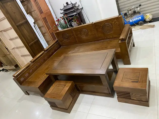 Bộ Bàn Ghế Gỗ Phòng Khách Nhỏ Gọn