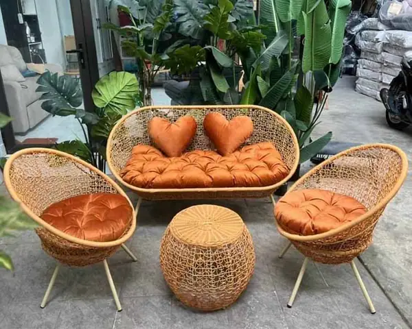 Bộ Bàn Ghế Mây Ngoài Trời Bộ Bàn Ghế Mây Ngoài Trời