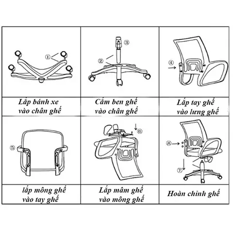 Cách Lắp Ghế Xoay
