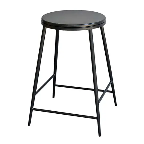 Ghế Gỗ Tròn Chân Sắt Ghế Gỗ Tròn Chân Sắt