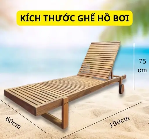 Ghế Hồ Bơi Bằng Gỗ Ghế Hồ Bơi Bằng Gỗ