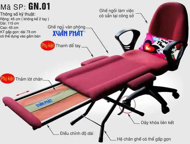 Ghế Làm Việc Massage Ngủ Trưa Văn Phòng Ghế Làm Việc Massage Ngủ Trưa Văn Phòng