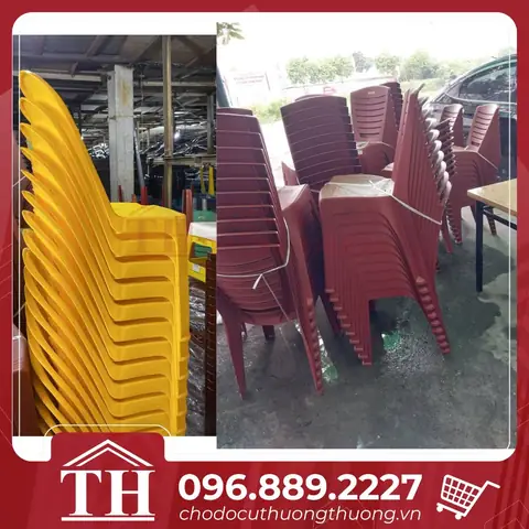 Ghế Nhựa Tựa Lưng Thanh Lý