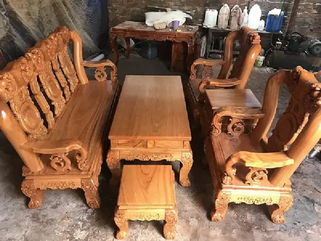 Gia Bộ Bàn Ghế Gỗ Gõ Đỏ Tay 12 Gia Bộ Bàn Ghế Gỗ Gõ Đỏ Tay 12