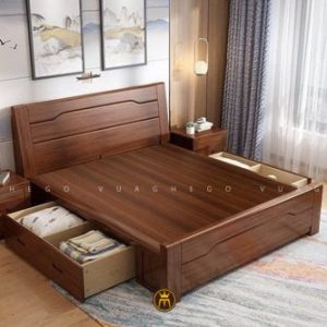 Giường gỗ sồi V09