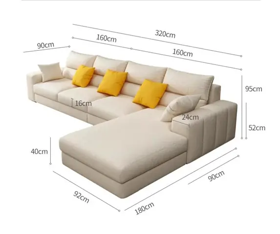 Kích Thước Ghế Sofa Chữ L