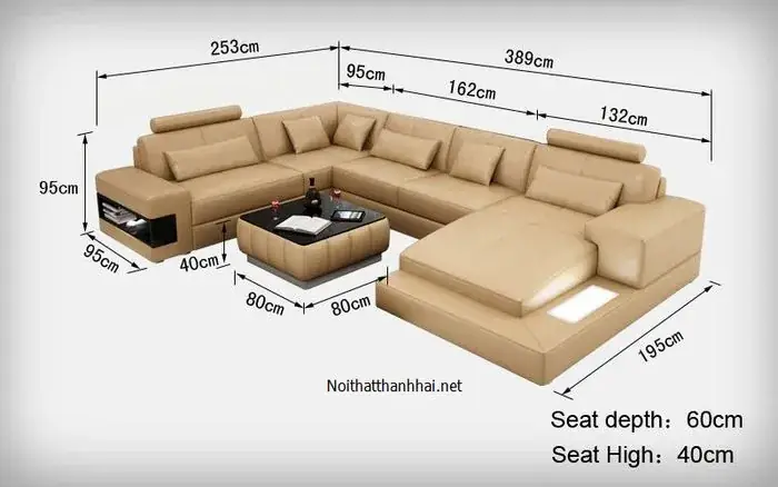 Kích Thước Ghế Sofa Chữ L