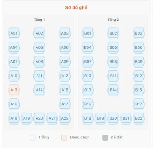 Sơ Đồ Ghế Ngồi Xe Phương Trang Sơ Đồ Ghế Ngồi Xe Phương Trang