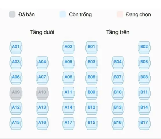 Số Ghế Xe Phương Trang