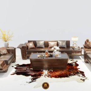 Sofa gỗ óc chó Lotus vg 22 vuaghego