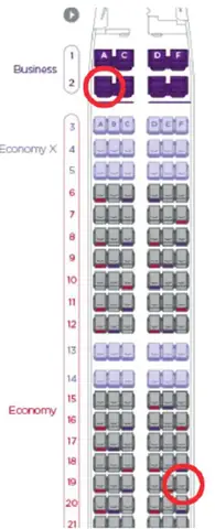 Vị Trí Ghế Máy Bay