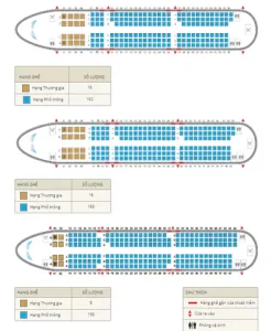 Vị Trí Ghế Ngồi Trên Máy Bay Vietnam Airline